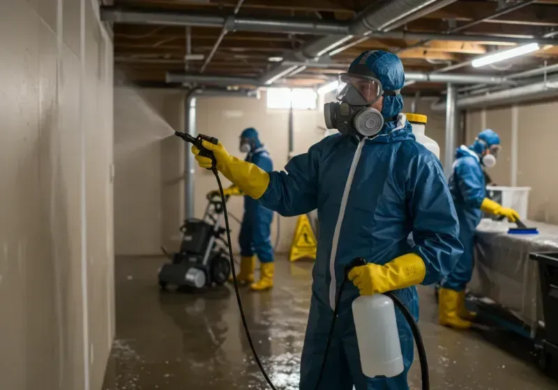 Basement Sanitization and Antimicrobial Treatment process in Franklinville, NC